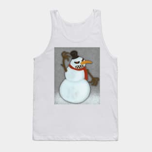 Evil Snowman in a snowstorm Tank Top